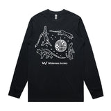 Night Sky (Glow in the Dark) Navy Long-Sleeve T-shirt