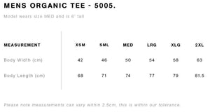 Lapel logo Men's Organic Cotton Natural T-shirt