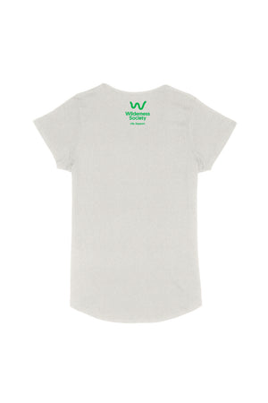 Lapel logo Women's Organic Cotton Natural T-shirt