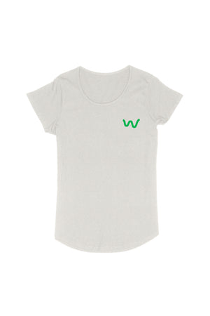 Lapel logo Women's Organic Cotton Natural T-shirt
