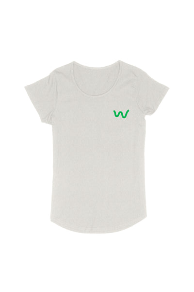Lapel logo Women's Organic Cotton Natural T-shirt