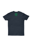 Lapel logo Men's Organic Cotton Navy T-shirt